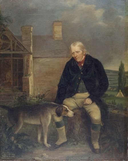 Thomas Lewis, Huntsman of Cefn Mable, aged 84,1841 (oil on canvas)