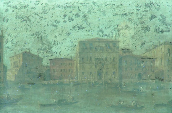 Mae golau uwch-fioled yn dangos gwaith adfer blaenorol