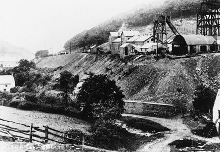 Cwmcarn Colliery (b/w photo)