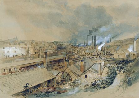 Dowlais Ironworks 1840 (w/c on paper)
