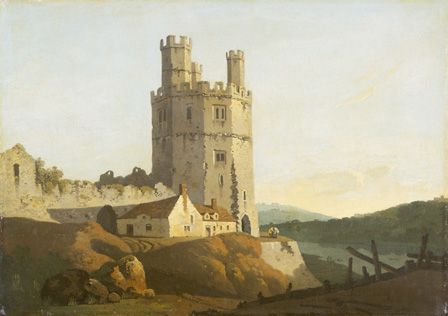 Caernarvon Castle, the eagle tower (oil on canvas)