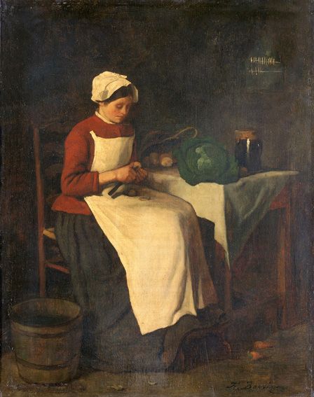 The Young Housewife (oil on canvas)