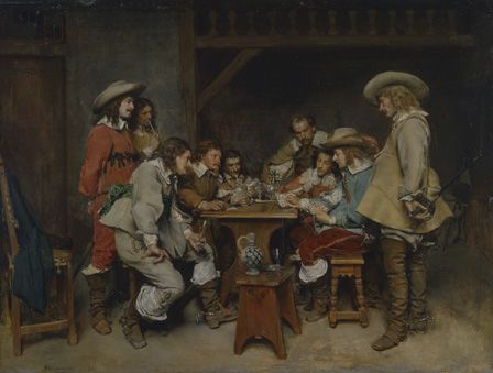 Innocents and Card Sharpers: A Game of Piquet 1861 (oil on board)