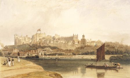 Windsor Castle, 1827 (pencil & w/c on paper)