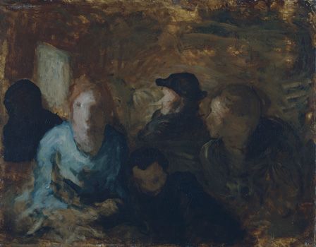 A Third Class Carriage, c.1865 (oil on board)