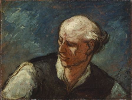 Head of a Man, c.1855 (oil on canvas)