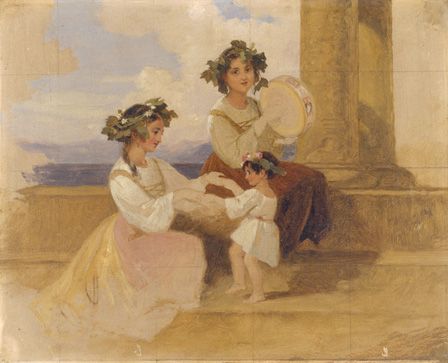 Peasant girls- Sorrento, c.1870 (oil on canvas)