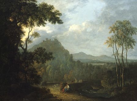 Dinas Bran Castle, near Llangollen II, c.1770 (oil on canvas)