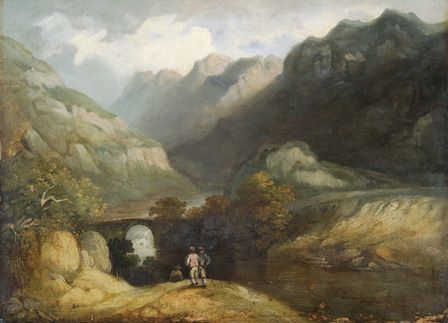 Pont Aberglaslyn, 1809 (oil on canvas)
