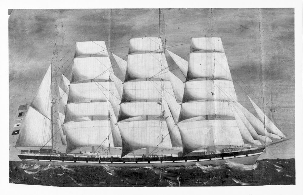 Sailing vessel - General Piction (b/w photo)