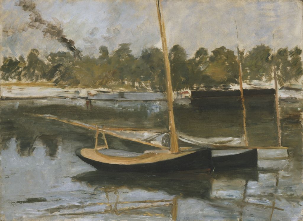 Study of a boat at Argenteuil, 1874 (oil on canvas)