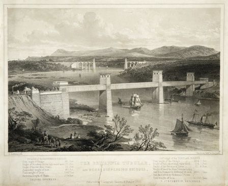 Pont Britannia a Phont Menai
