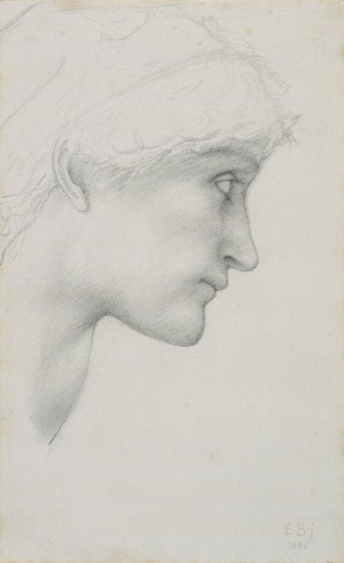 Head, 1885 (Pencil on paper)