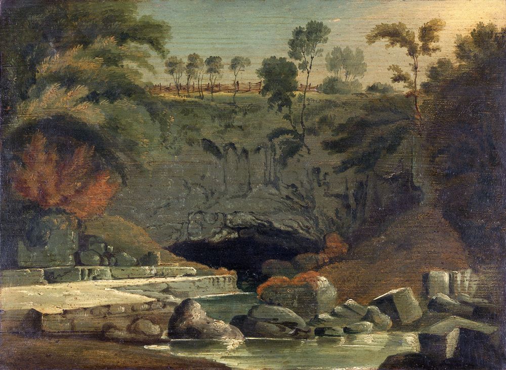 Porth-yr-Ogof, Brecknockshire, 1819 (oil on canvas)