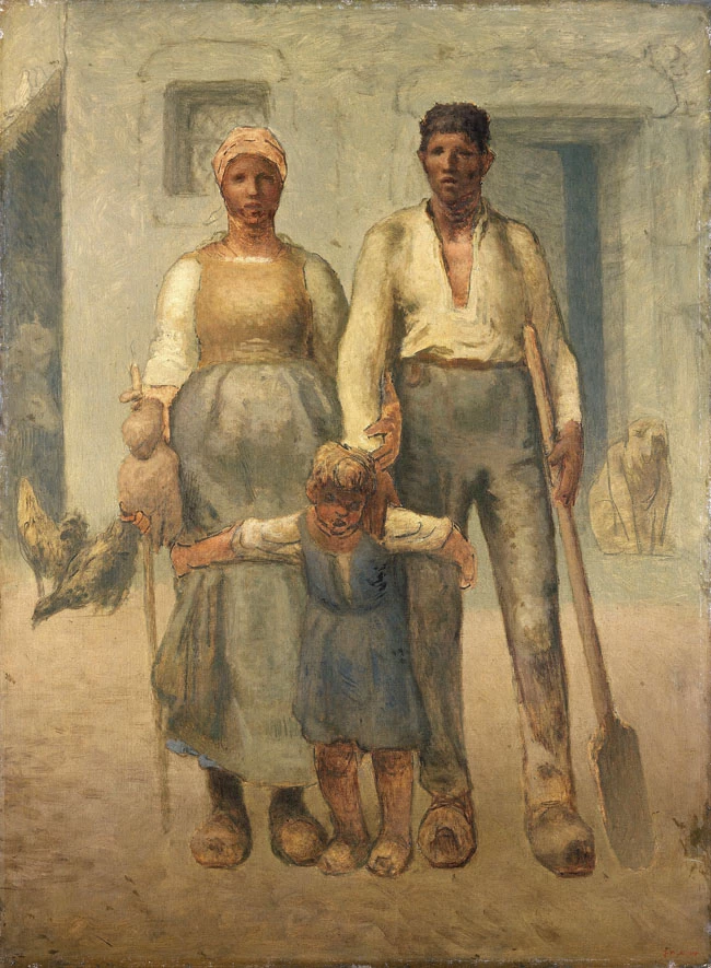 Y Teulu Gwerinol (1871-2),  Jean-François Millet (1814 - 1875)