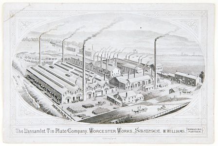 Cwmni Tunplat Llansamlet, Worcester Works, Abertawe, W. Williams, Partner Rheoli 