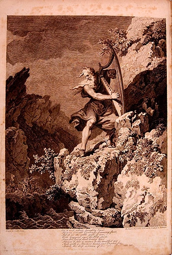 Darlun 'The Bard' gan Phillippe J. de Loutherbourg, 1794.