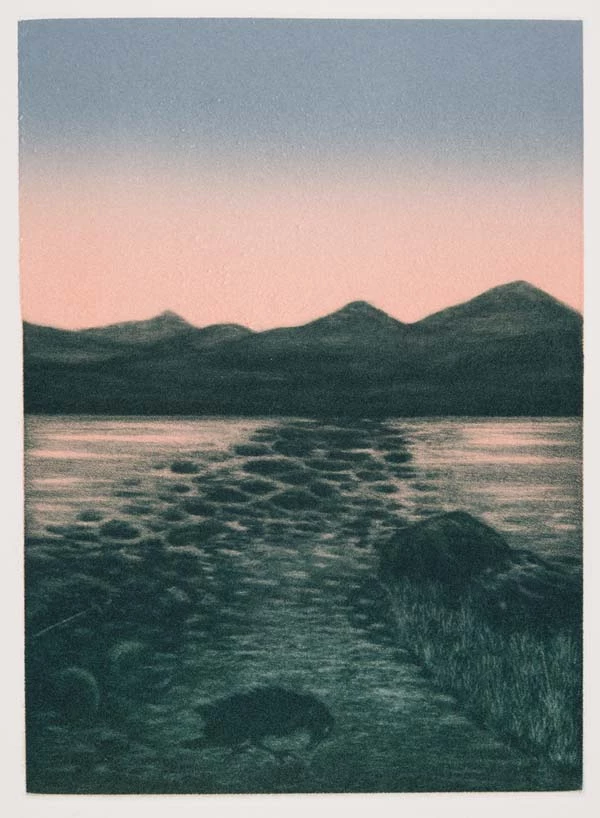 Shirley Jones, <em>Llym Awel</em> (1993). Cigfran yn pesgi ar y meirw wedi brwydr. (c) Shirley Jones