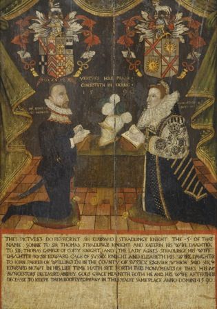 Syr Edward (1529-1609) a'r Foneddiges Agnes Stradlinge (1547-1624)