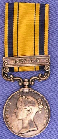 Medal De Affrica 1877-79: '1428 Pte E. Jones 2.24th Foot'