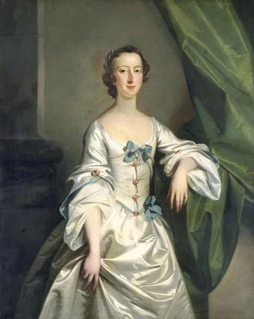 Portread o Foneddiges: Morwyn Anrhydeddus [Portrait of a Lady: Maid of Honour]. Richard Wilson (1714 - 1782)