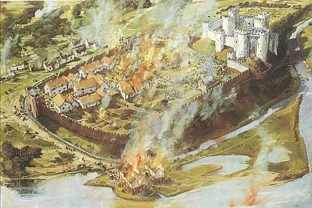 Ymosodiad ar dref a chastell Cydweli yn ystod gwrthryfel Owain Glyndŵr ym 1403.