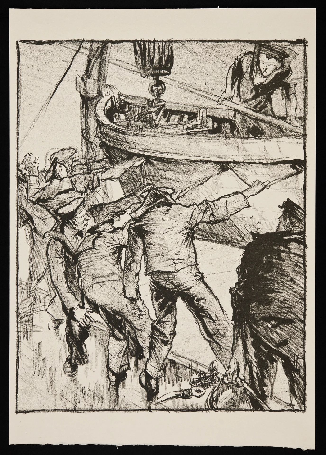 Ymarfer ar Long - Frank Brangwyn