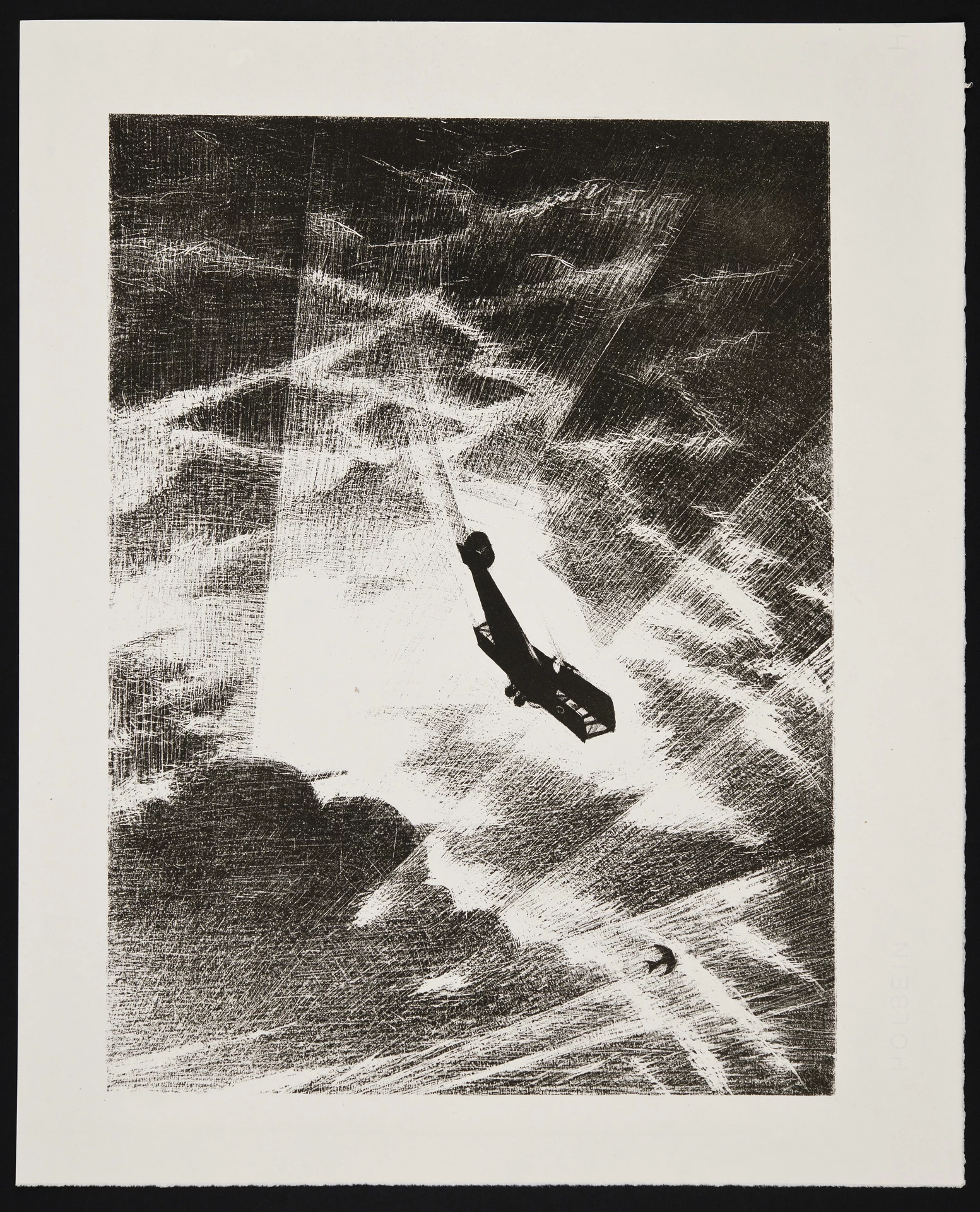 Plymio ar awyren Taube - Christopher Richard Wynne Nevinson