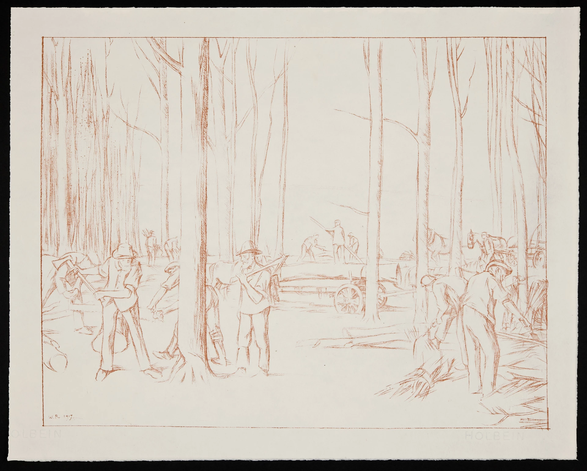 Llusgo coed - William Rothenstein