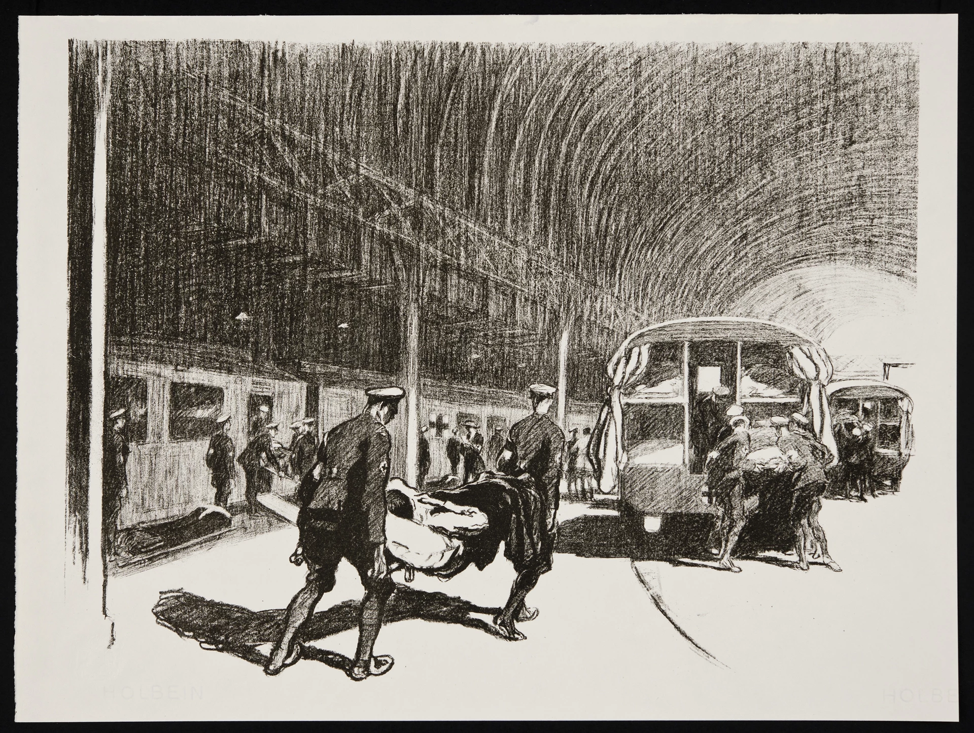 Gadael y trên yn Lloegr - Claude Shepperson