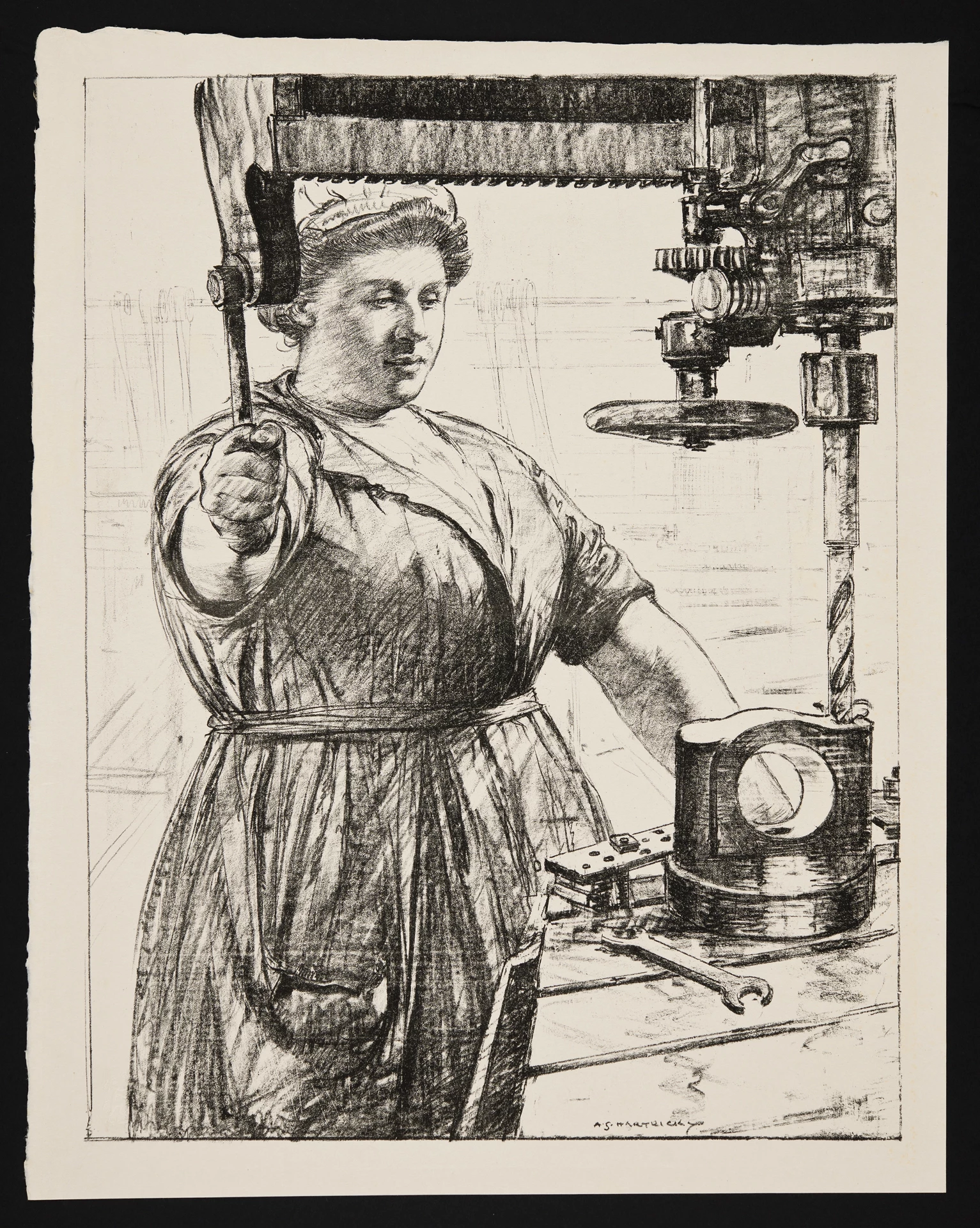 Ffatri Arfau: Gwaith Trwm (Drilio castin) - A. S. Hartrick