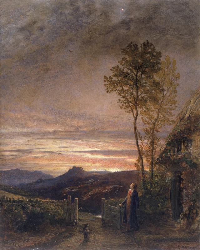 'Codiad yr Ehedydd' gan Samuel Palmer