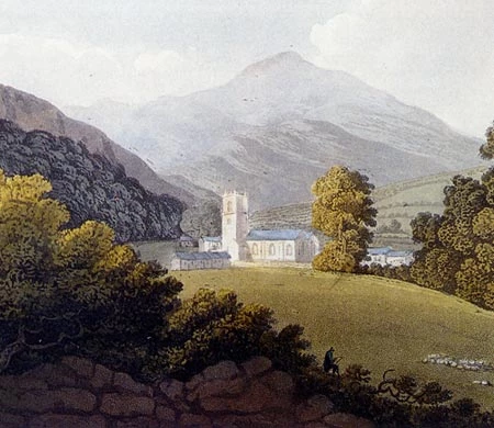 Golygfa o Langollen o Cambria Depicta gan Pugh