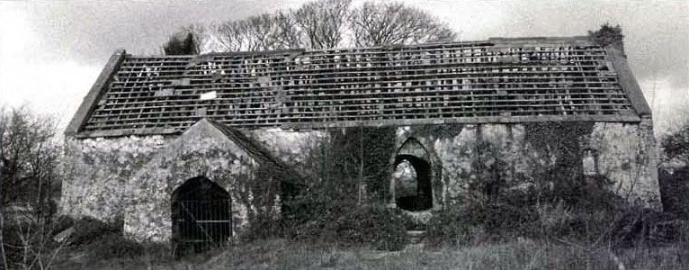 Eglwys Teilo Sant, Llandeilo Tal-y-bont, yn ei safle grweiddiol ym 1984