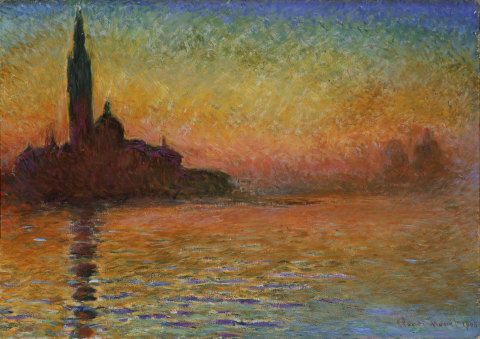 Claude Monet (1840-1926), San Giorgio Maggiore yn y Gwyll, olew ar gynfas, 1908