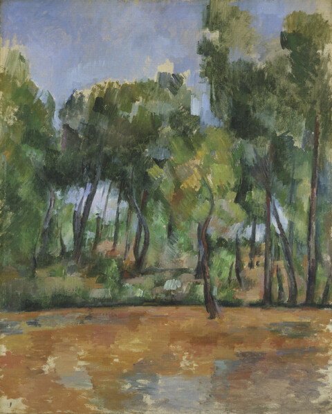 Paul Cézanne (1839-1906), Tirlun ym Mhrofens, olew ar gynfas, tua 1887-8.