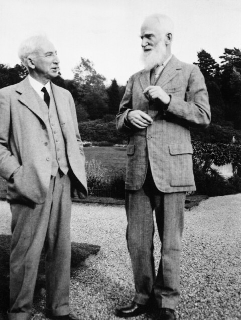 George Bernard Shaw a Thomas Jones yng Ngregynog