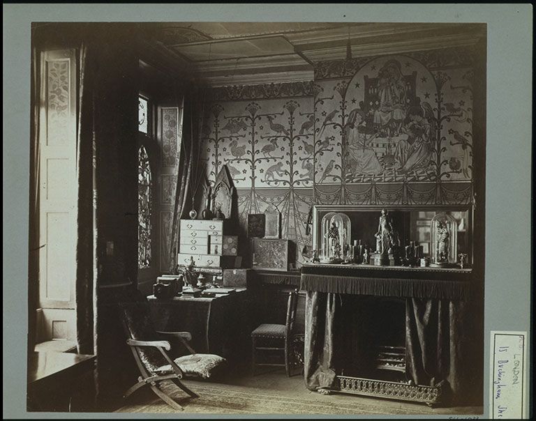 Swyddfa William Burges, 15 Buckingham Street, 1876 © Victoria and Albert Museum, London