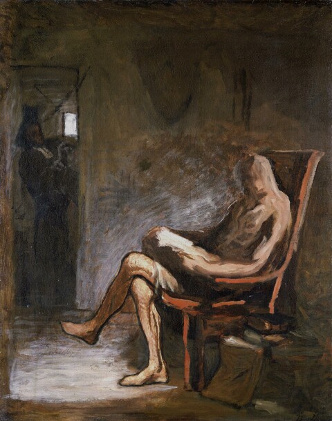 Honoré Daumier (1808–1879); Don Quixote yn Darllen, 1865–7