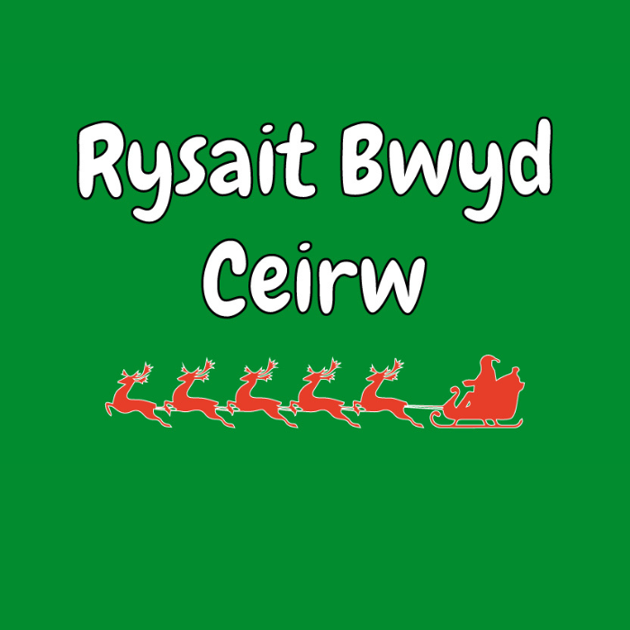 Rysait Bwyd Ceirw