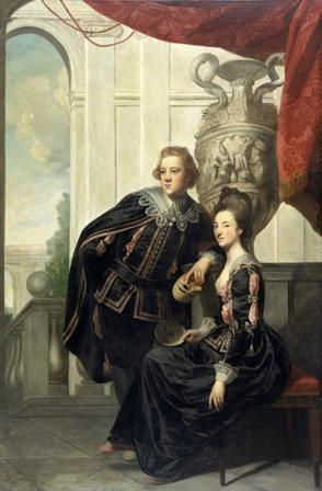 Sir Watkin Williams-Wynn (1749-1789) a Henrietta (Somerset), y Foneddiges Williams-Wynn (1748-1769)