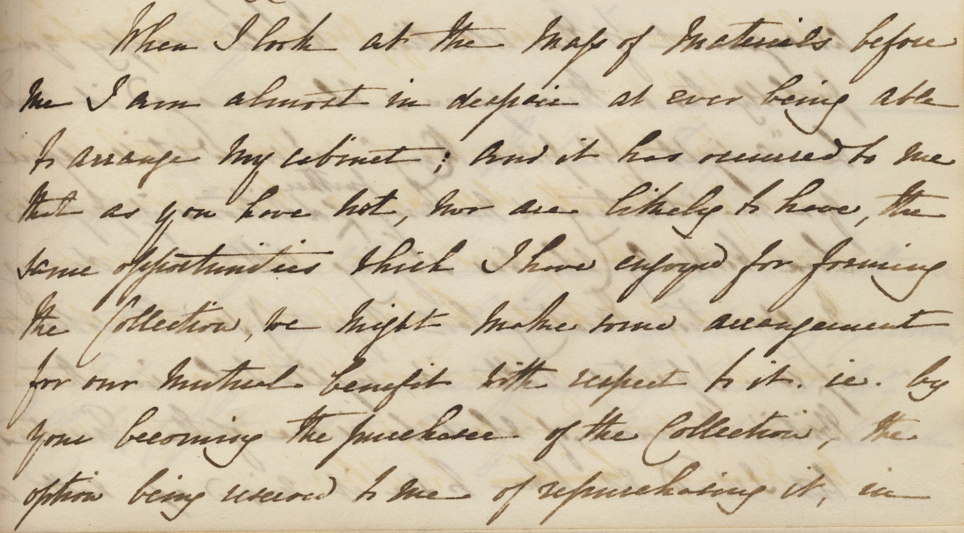 Manylyn o lythyr Fictoraidd mewn llawysgrifen.