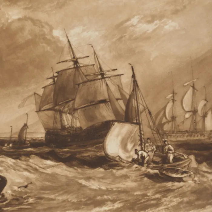 Llongau wrth fynedfa'r Medway
