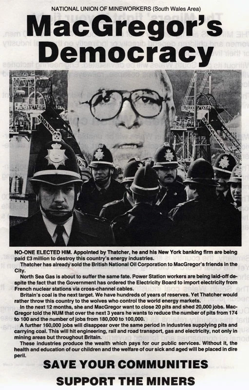 Hysbyseb gan NUM de Cymru